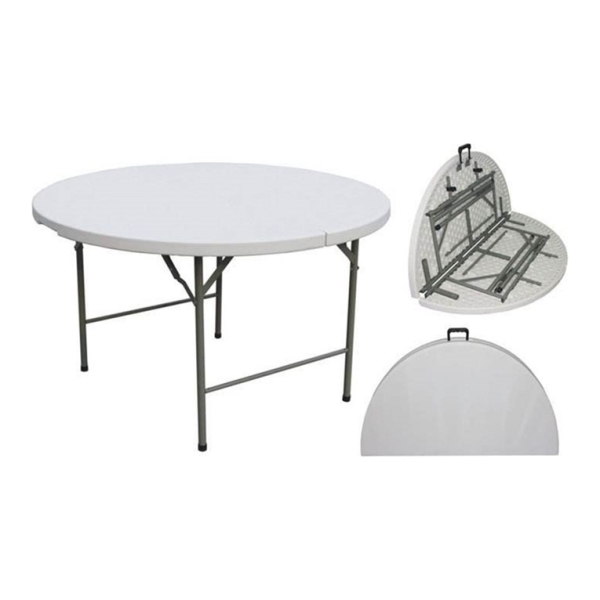 Okrugli plastični sto 120cm sa metalnom konstrukcijom