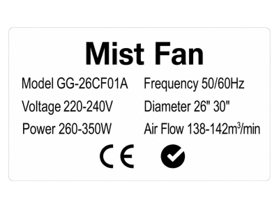 Podni Ventilator sa vodom GG-26CF01A