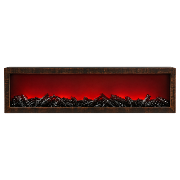 Dekorativna lampa kamin – braon