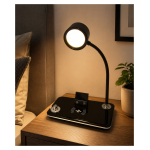 Multifunkcionalna LED stona lampa sa satom i bežičnim punjačem