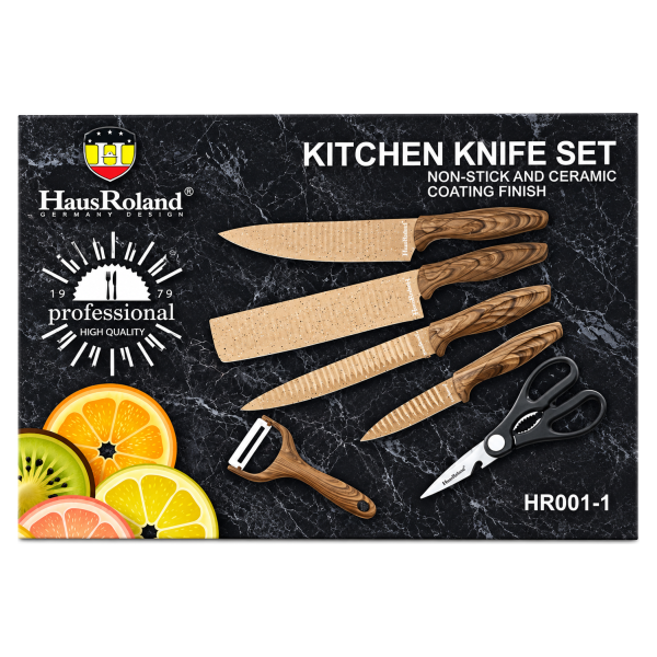Set kuhinjskih noževa HausRoland HR001-1 – 6 delova
