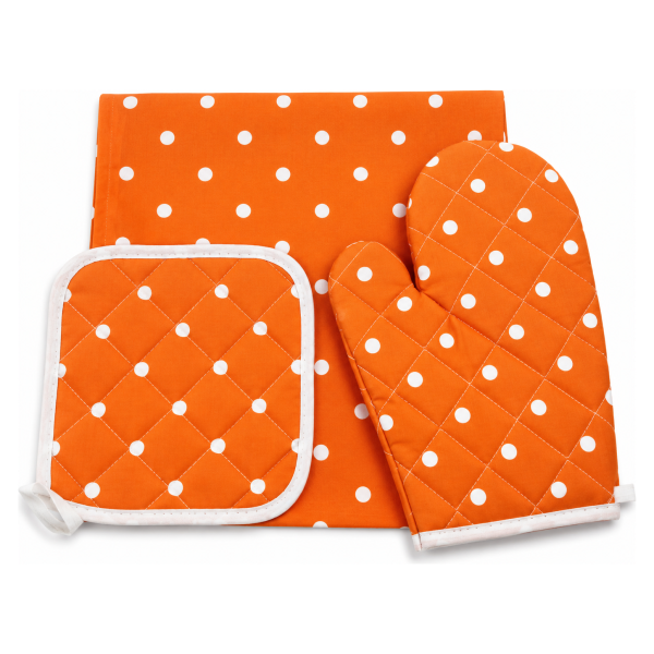 Kuhinjski set – rukavica, kecelja i podmetač