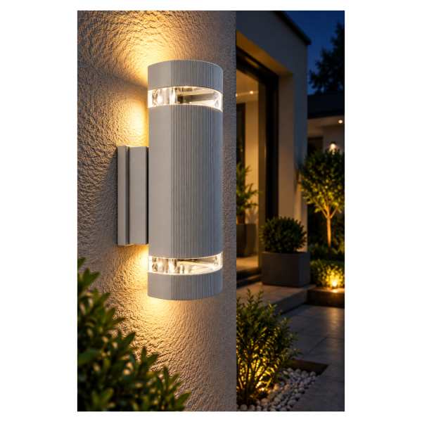 Zidna lampa sa 2×GU10 – siva