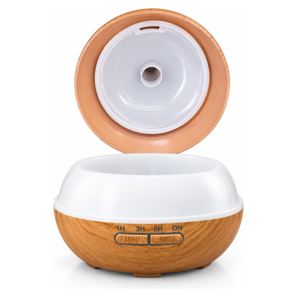 Aroma difuzer i ovlaživač vazduha sa LED osvetljenjem  – imitacija drveta