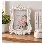 Dekorativni ram za slike D15175-57 – beli barokni stil, 13 × 18 cm