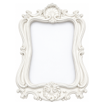 Dekorativni ram za slike D15175-57 – beli barokni stil, 13 × 18 cm