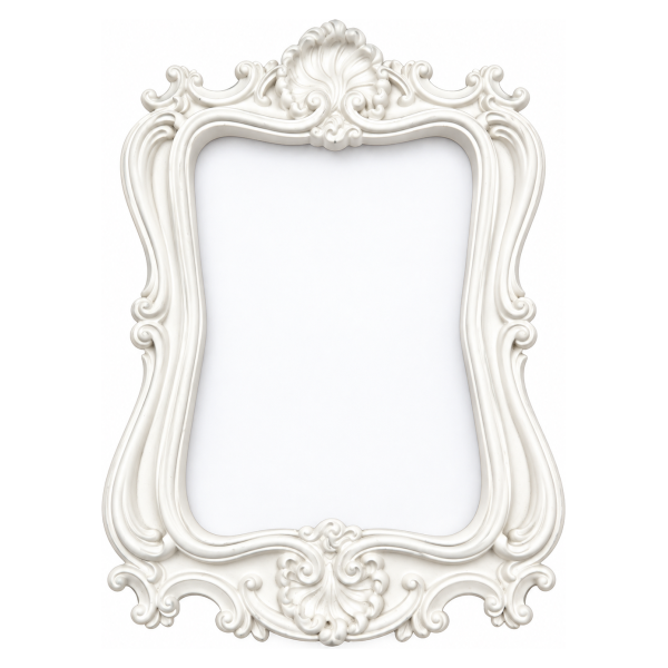 Dekorativni ram za slike D15175-57 – beli barokni stil, 13 × 18 cm
