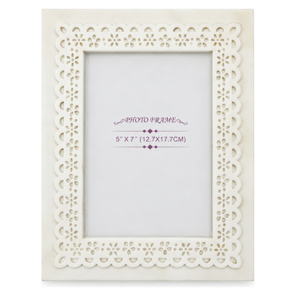 Dekorativni ram za slike  – krem beli 13 × 18 cm