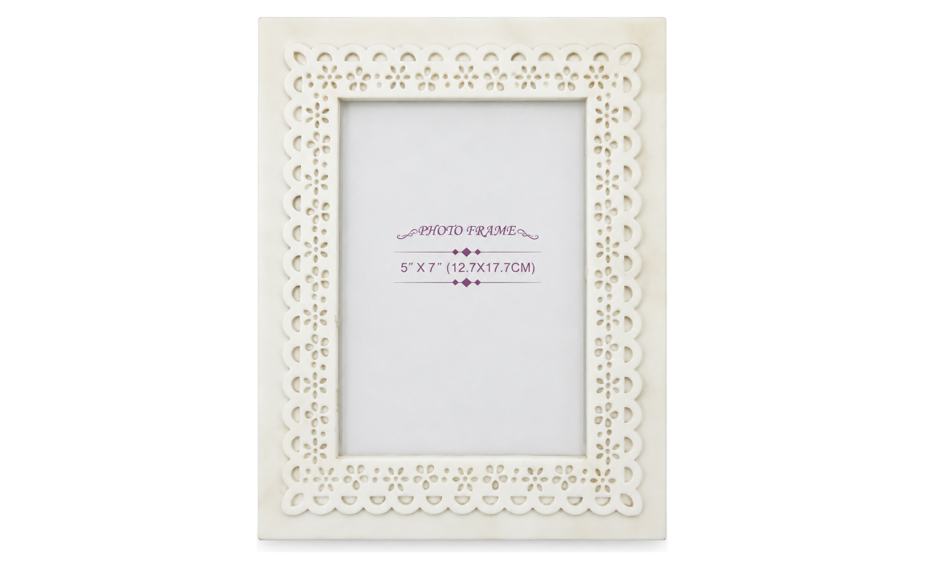 Dekorativni ram za slike  – krem beli 13 × 18 cm