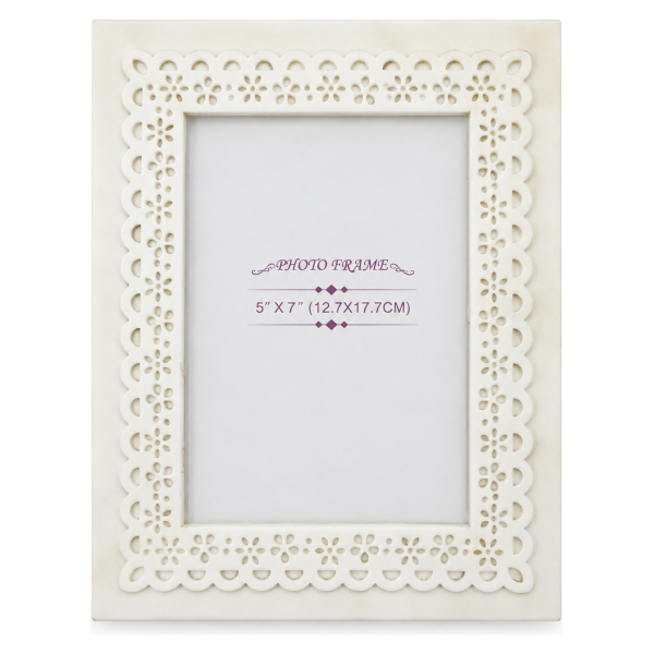 Dekorativni ram za slike  – krem beli 13 × 18 cm