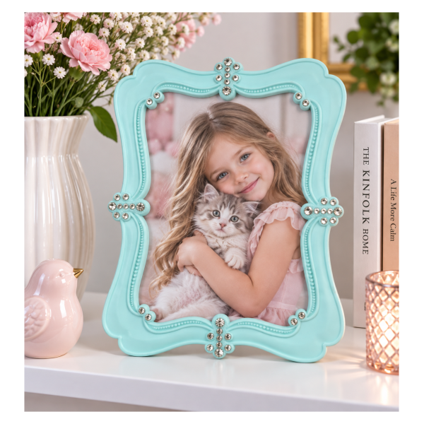 Dekorativni ram za slike  – mint zeleni 12.7×17.7 cm