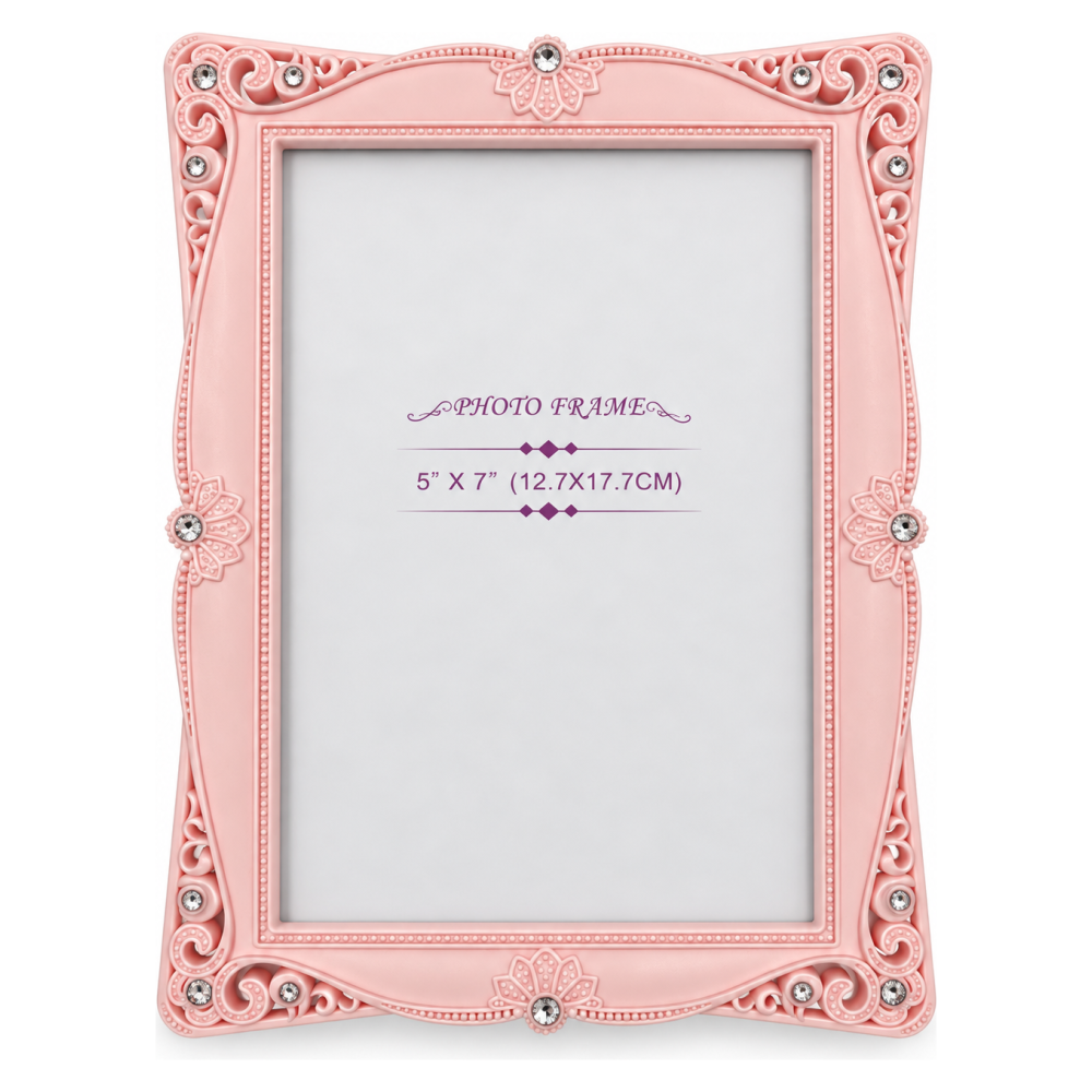 Dekorativni ram za slike – roze 13 × 18 cm
