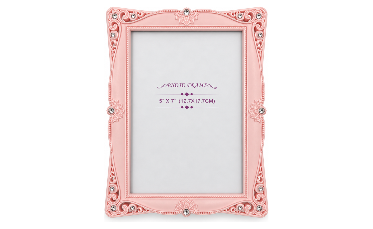 Dekorativni ram za slike – roze 13 × 18 cm