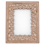 Dekorativni ram za slike  – roze-zlatni sa cvetnim ornamentima, 10 × 15 cm