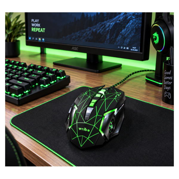 Gejmerski miš Weibo S200 RGB 3200 DPI