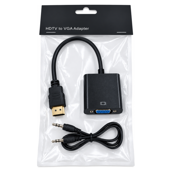 HDMI na VGA adapter sa 3,5 mm audio kablom
